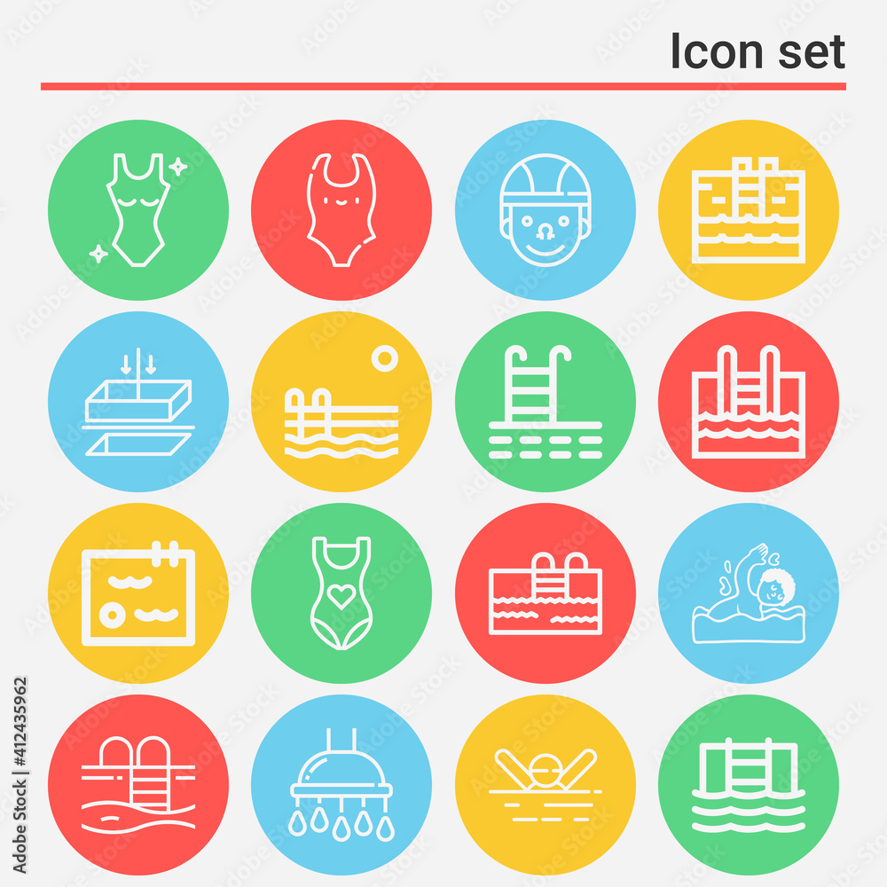 16 pack of skin diving lineal web icons set 16 pack of skin diving lineal web icons set