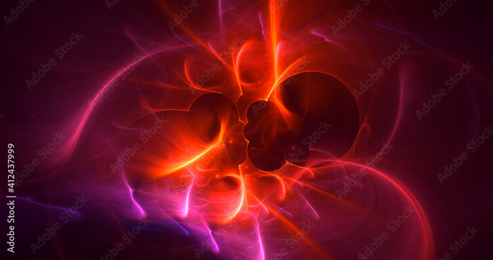 3D rendering abstract multicolor fractal light background 3D rendering abstract multicolor fractal light background