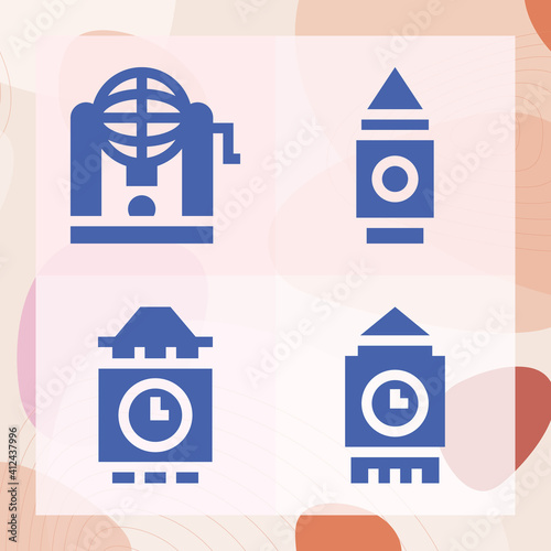 Simple set of rabbi related filled icons