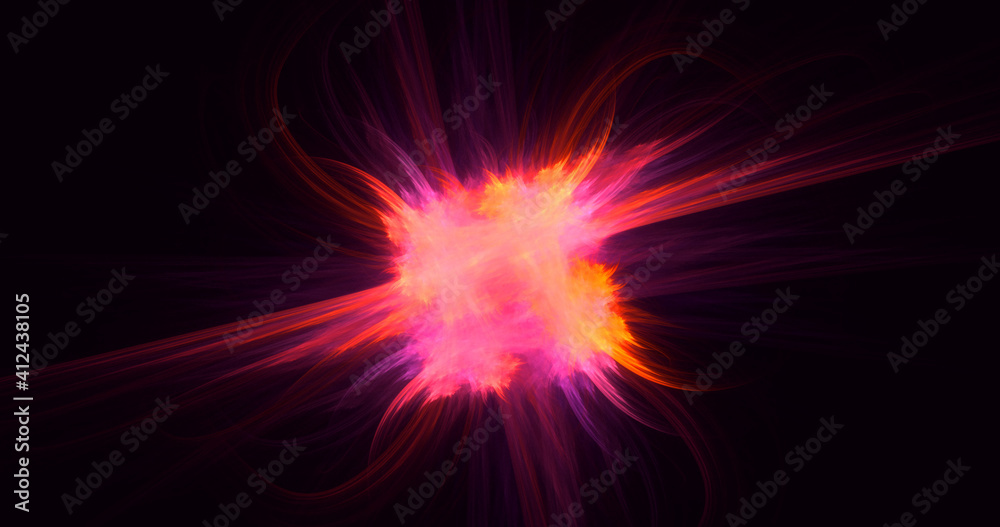 3D rendering abstract multicolor fractal light background 3D rendering abstract multicolor fractal light background