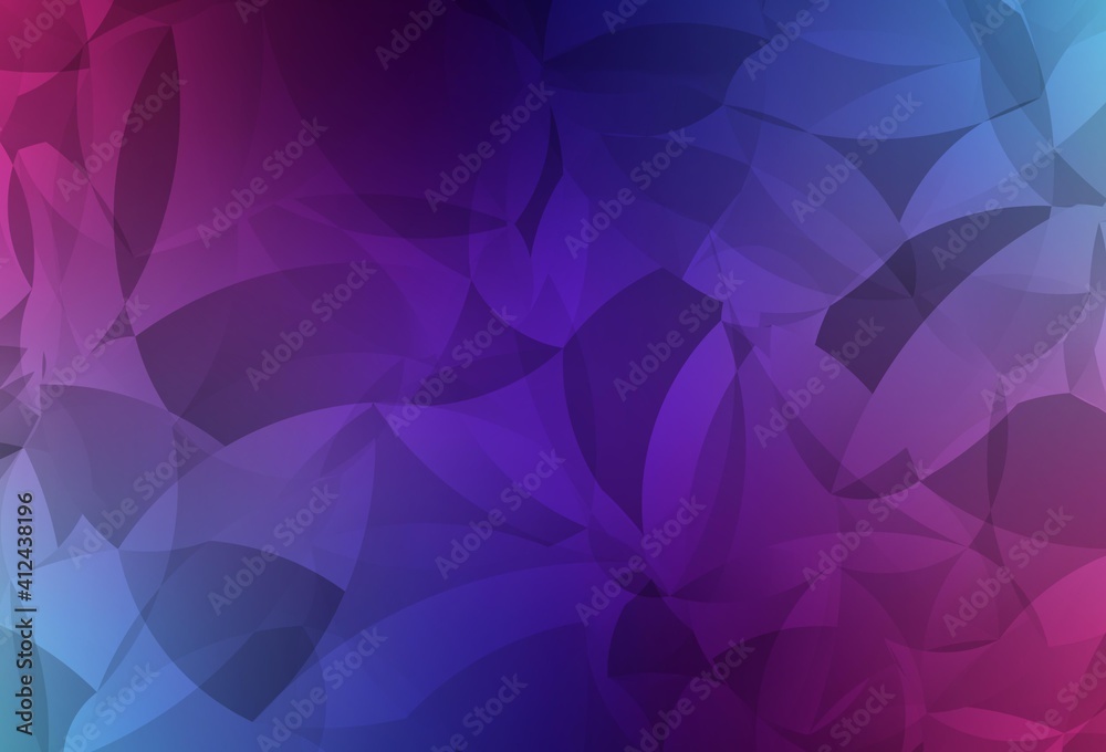 Obraz premium Dark Pink, Blue vector polygonal template.