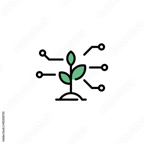 Vector Smart Farm Sprout Icon