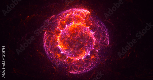 3D rendering abstract round light background