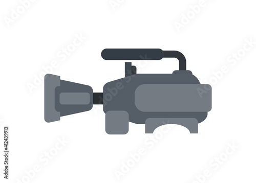Video camera. Simple flat illustration. 