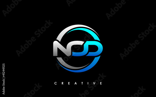 NOD Letter Initial Logo Design Template Vector Illustration