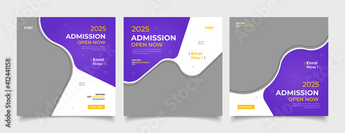 School education admission social media post and web banner template