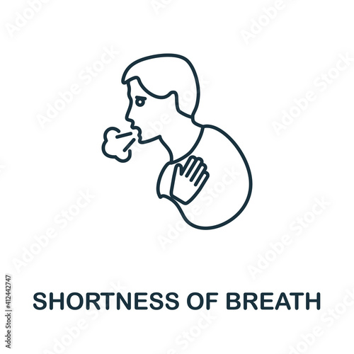 Shortness Of Breath icon. Simple illustration from coronavirus collection. Creative Shortness Of Breath icon for web design, templates, infographics and more