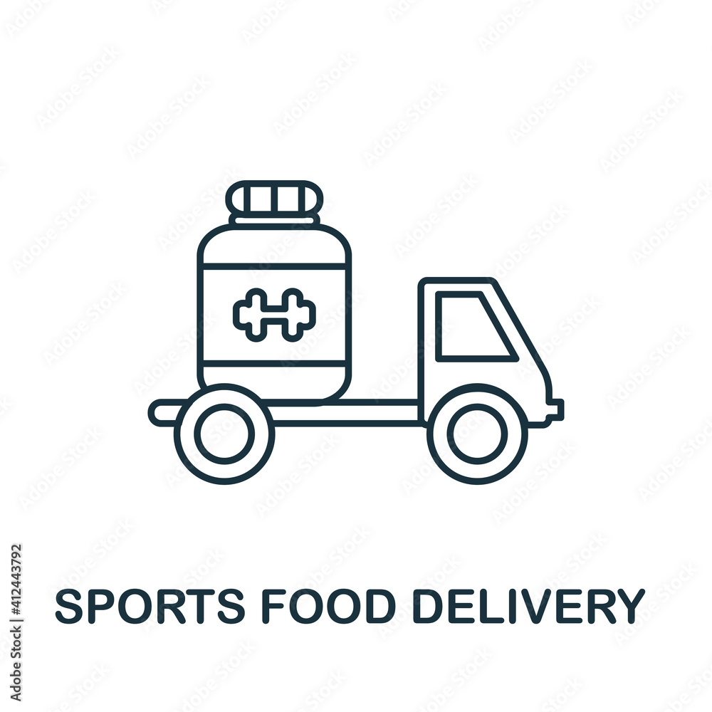 Sports Food Delivery icon. Simple element from delivery collection. Creative Sports Food Delivery icon for web design, templates, infographics and more