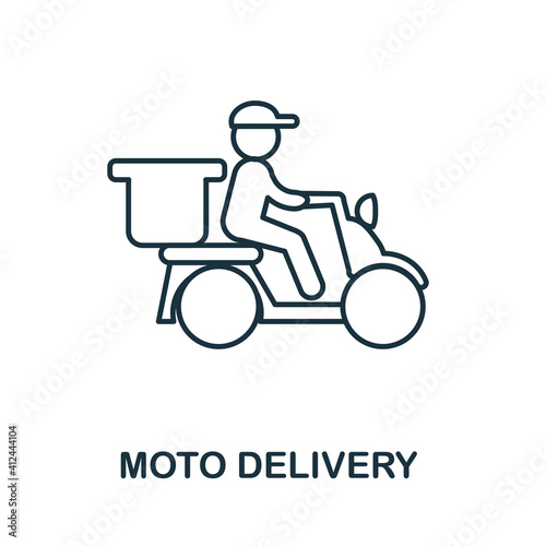Moto Delivery icon. Simple element from delivery collection. Creative Moto Delivery icon for web design, templates, infographics and more