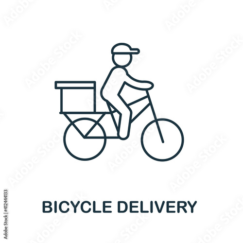 Bicycle Delivery icon. Simple element from delivery collection. Creative Bicycle Delivery icon for web design, templates, infographics and more
