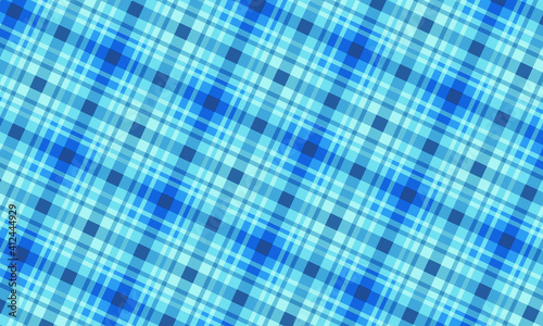 Blue andWhite Seamless Tartan Pattern - Vector