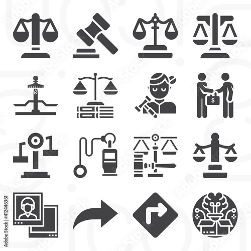 16 pack of guess  filled web icons set