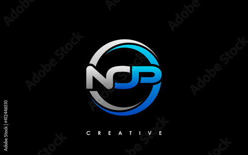 NOP Letter Initial Logo Design Template Vector Illustration