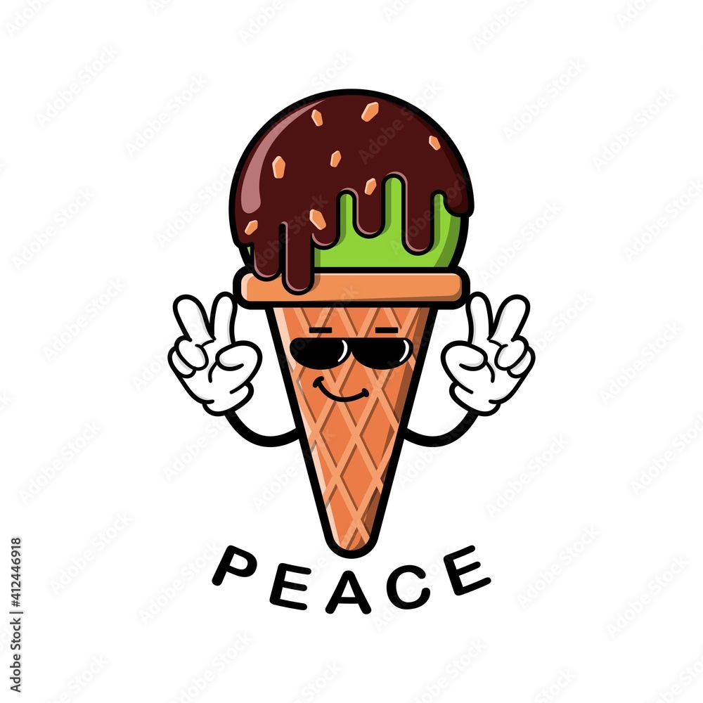 cute ice cream cartoon mascot character cute ice cream cartoon mascot character