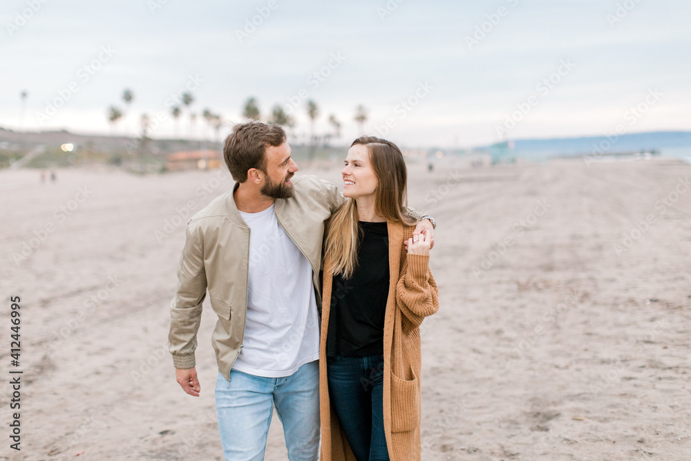 Engagement proposal at beach in Playa Del Rey, California Young Couple