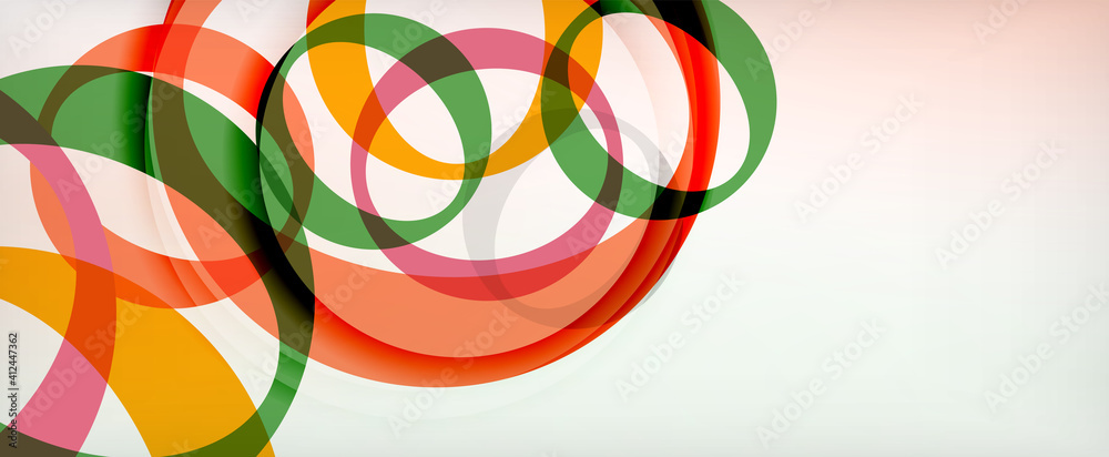 Ring geometric shapes, o letter repetition wallpaper. Abstract background for business or technology presentations, internet posters or web brochure covers Ring geometric shapes, o letter repetition wallpaper. Abstract background for business or technology presentations, internet posters or web brochure covers