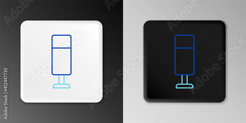 Line Punching bag icon isolated on grey background. Colorful outline concept. Vector.