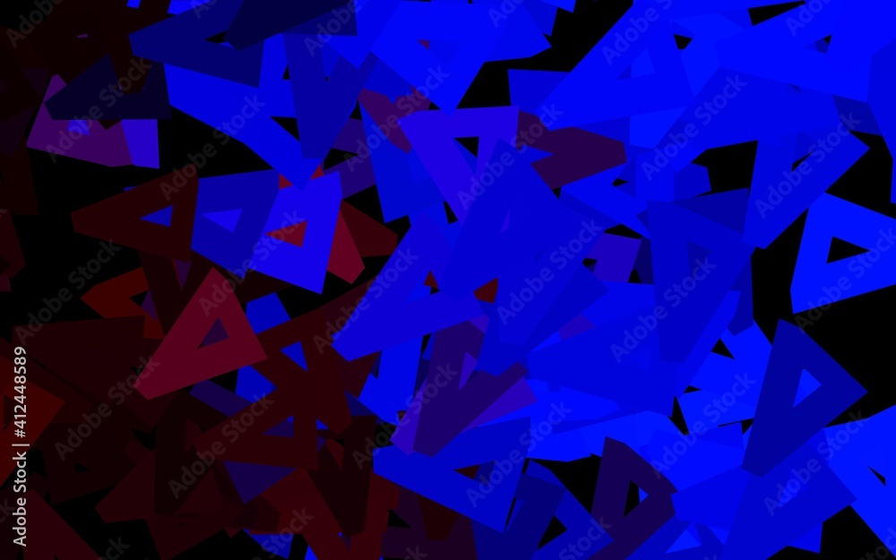 Dark Blue, Red vector backdrop with lines, triangles. Dark Blue, Red vector backdrop with lines, triangles.