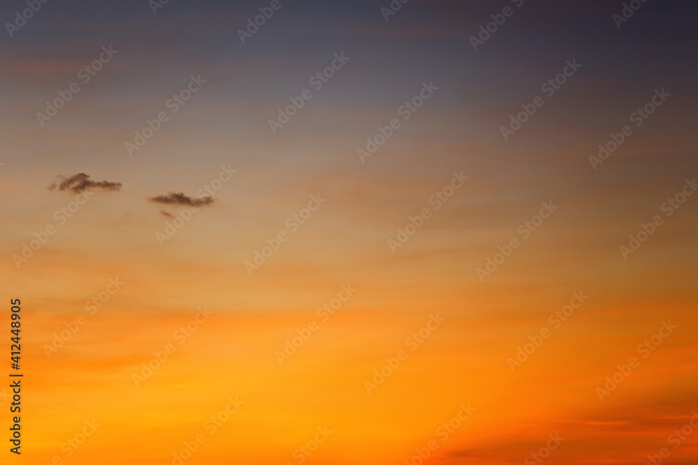 Sky and clouds after sunset,twilight sky background.