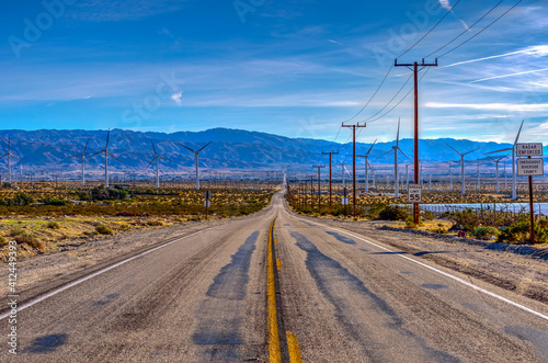 Long straight road at California, USA. © hit1912