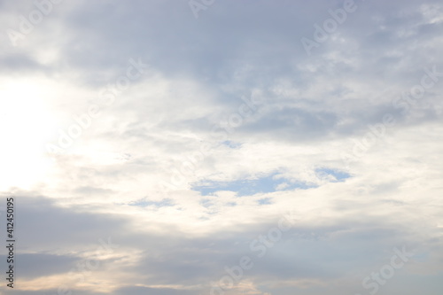 Fototapeta Naklejka Na Ścianę i Meble -  Blue Cloudy Sky, Abstract Background.