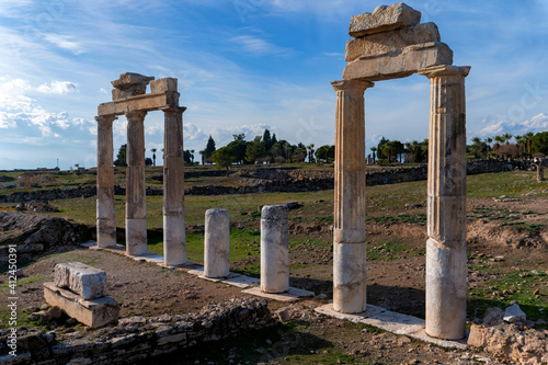 Ruins of the ancient city of Hierapolis in Turkey