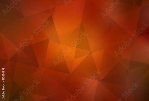 Dark Red, Yellow vector abstract mosaic backdrop.