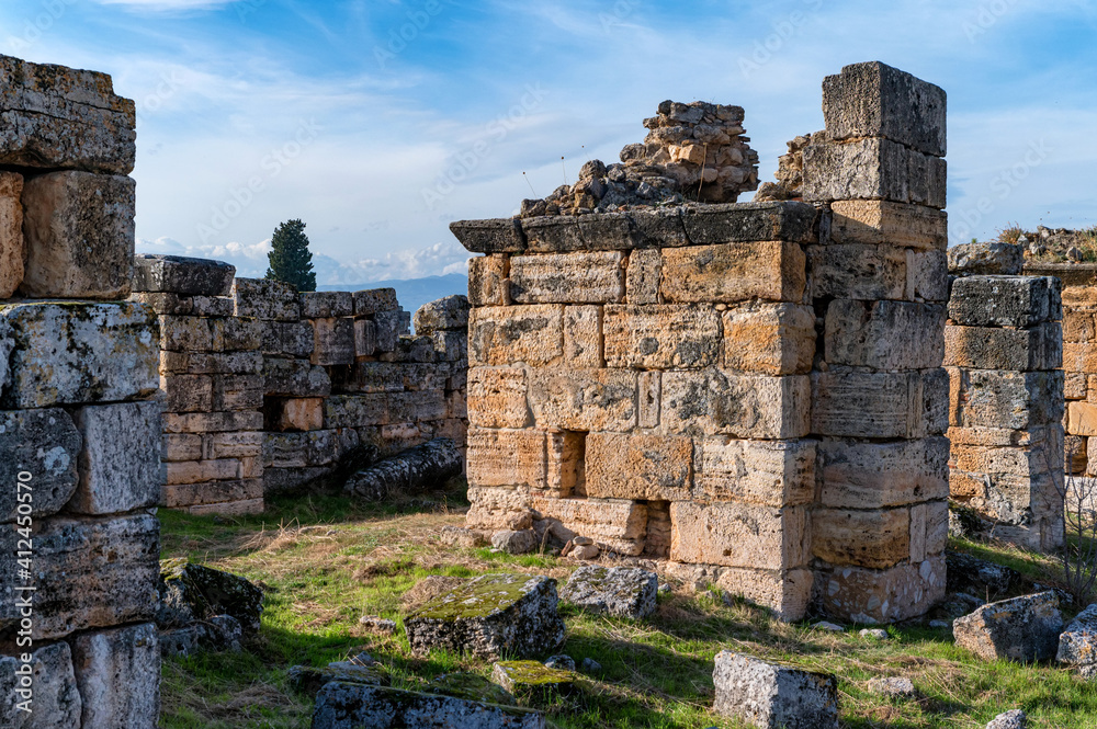 Ruins of the ancient city of Hierapolis in Turkey Ruins of the ancient city of Hierapolis in Turkey