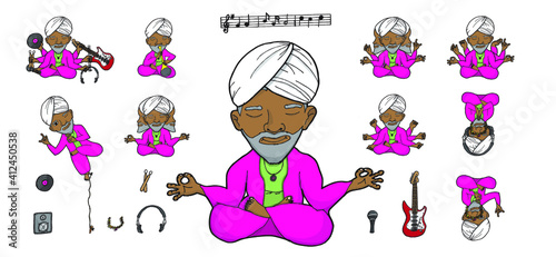 Musical guru illustration photo