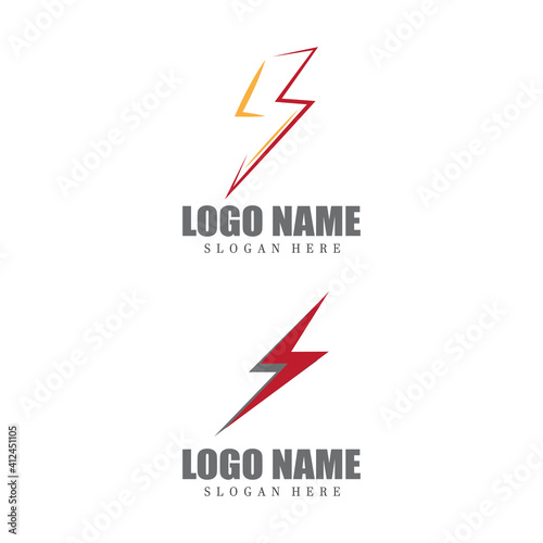 Lightning Logo Template vector icon