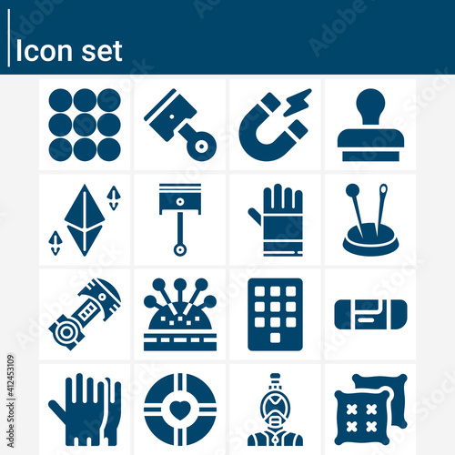 Simple set of para related filled icons.
