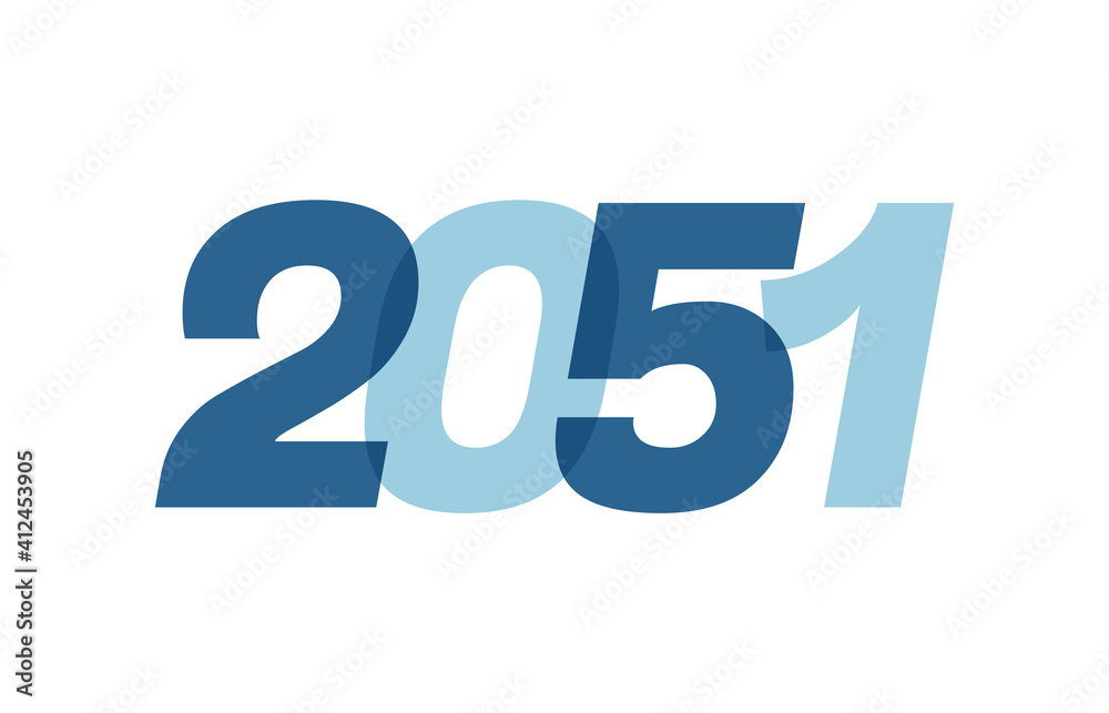 Happy New Year 2051 Text Design. 2051 Number logo design for Brochure design template, card, banner Isolated on white background. Vector illustration Happy New Year 2051 Text Design. 2051 Number logo design for Brochure design template, card, banner Isolated on white background. Vector illustration