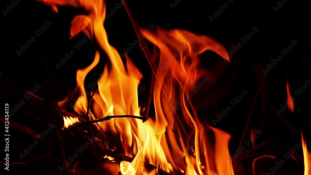 High straight fire flames, shot of burning woods, fire flames close shot High straight fire flames, shot of burning woods, fire flames close shot