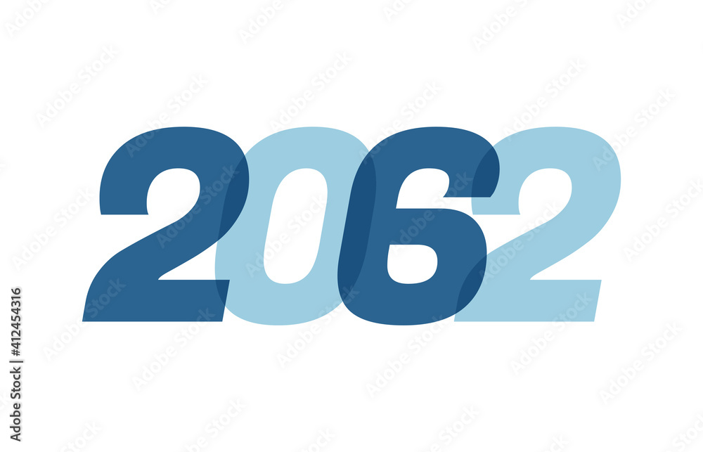 Happy New Year 2062 Text Design. 2062 Number logo design for Brochure design template, card, banner Isolated on white background. Vector illustration Happy New Year 2062 Text Design. 2062 Number logo design for Brochure design template, card, banner Isolated on white background. Vector illustration
