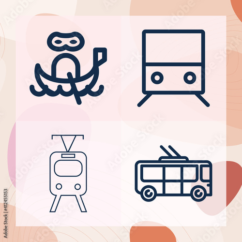 Simple set of denounced related lineal icons