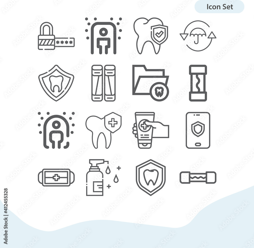 Simple set of preventing related lineal icons. Simple set of preventing related lineal icons.
