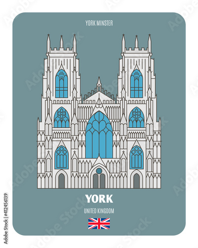 York Minster in York, UK. Architectural symbols of European cities