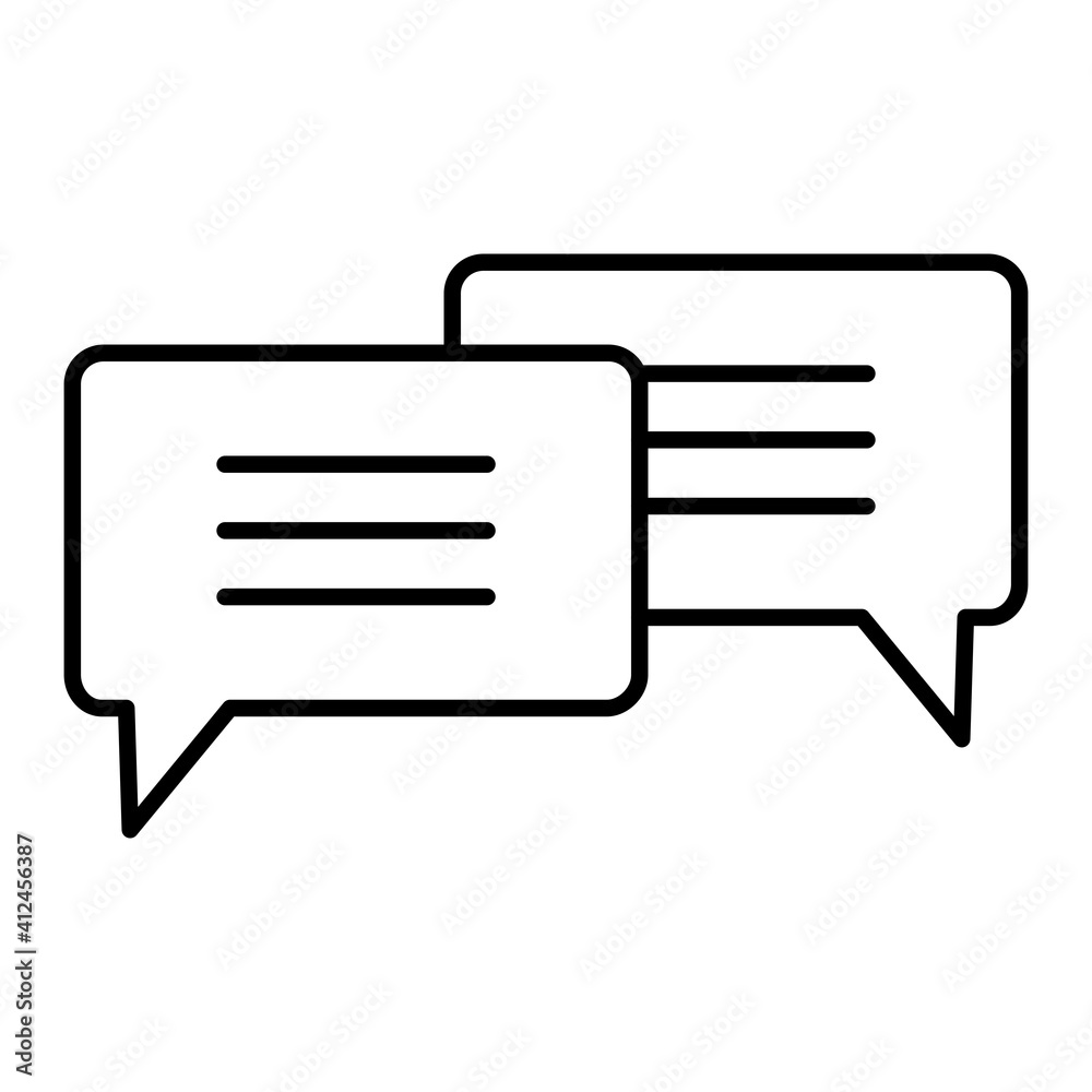 Vector Chat Outline Icon Design Vector Chat Outline Icon Design
