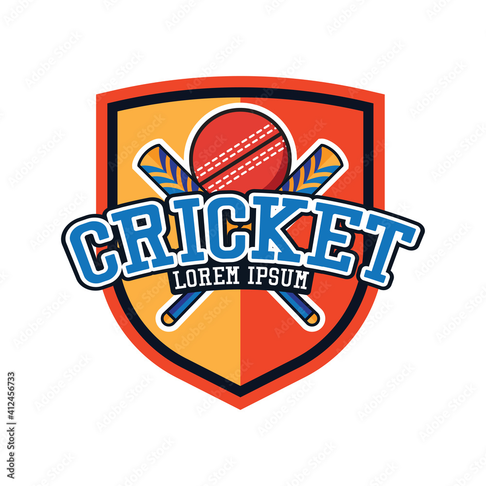 cricket logo with text space for your slogan tag line, vector illustration