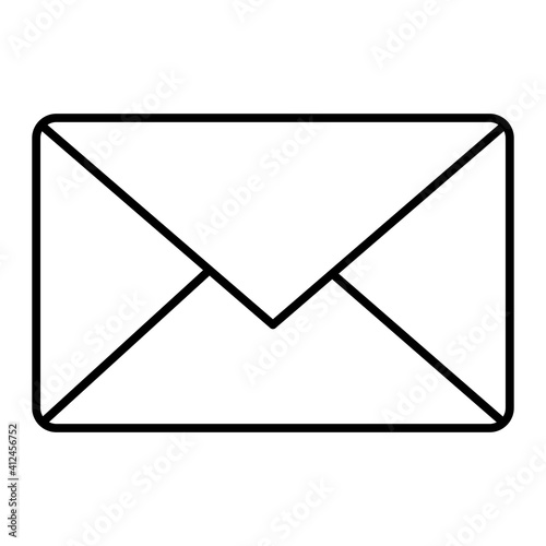 Vector Mail Outline Icon Design