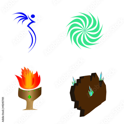 illustration of an bird, logo in game, game guild 