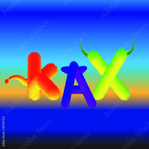 
Little cartoon fur,  Colorful fur like a cartoon, Banner name style fur 