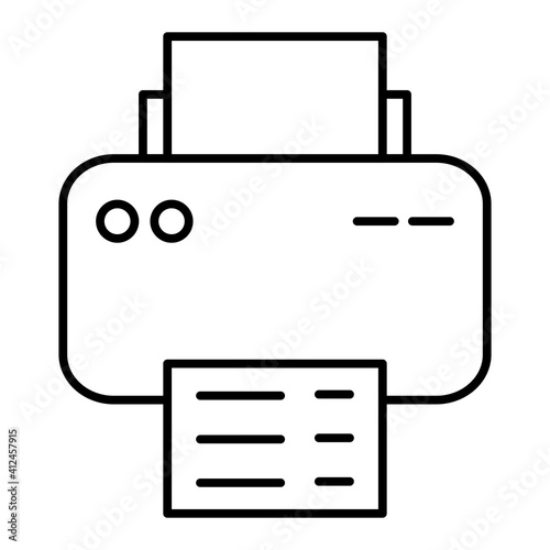 Vector Printer Outline Icon Design