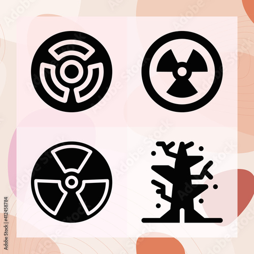 Simple set of emitted related filled icons