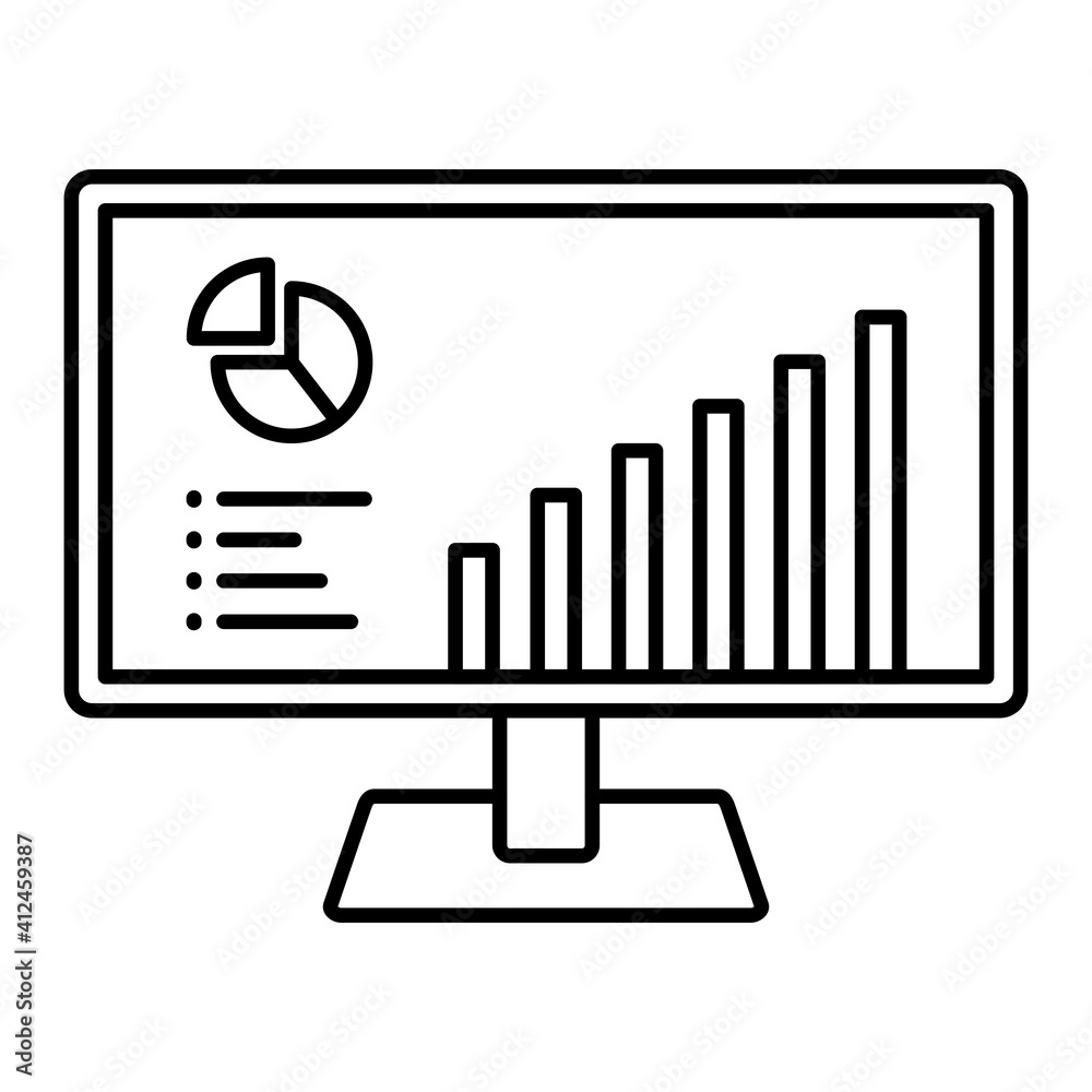 Vector Analytics Outline Icon Design Vector Analytics Outline Icon Design