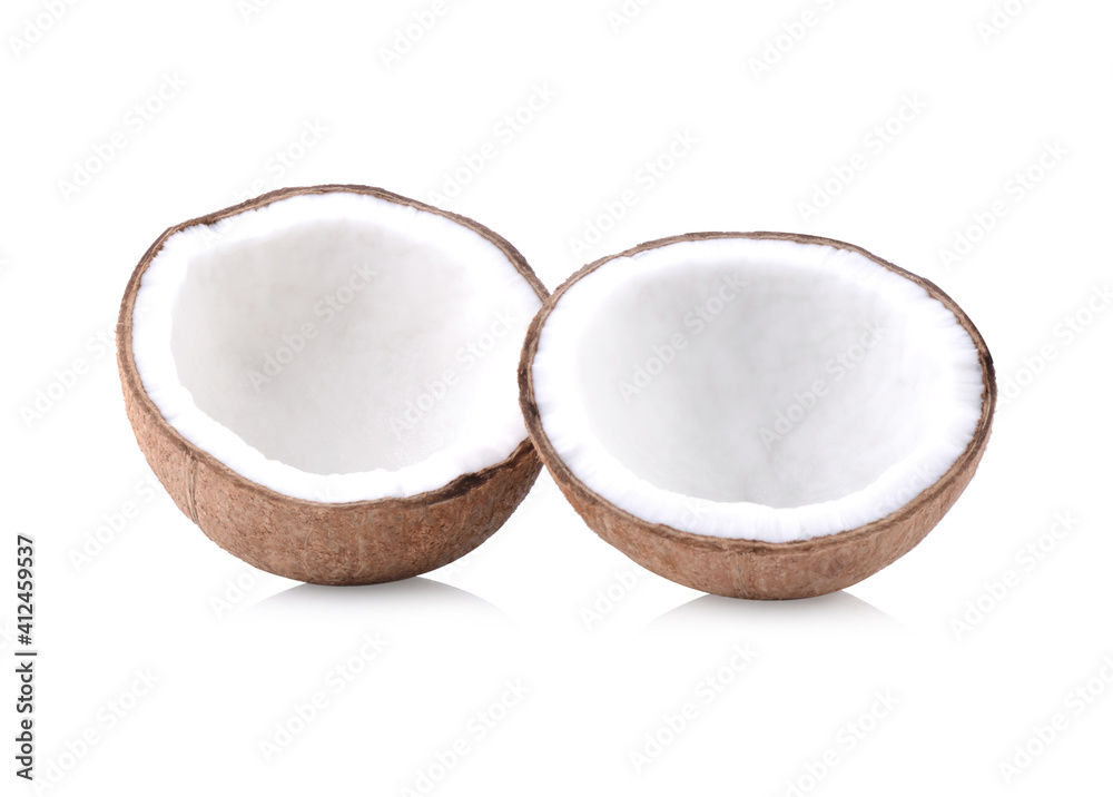 Coconuts isolated on white background. Collection. Coconuts isolated on white background. Collection.