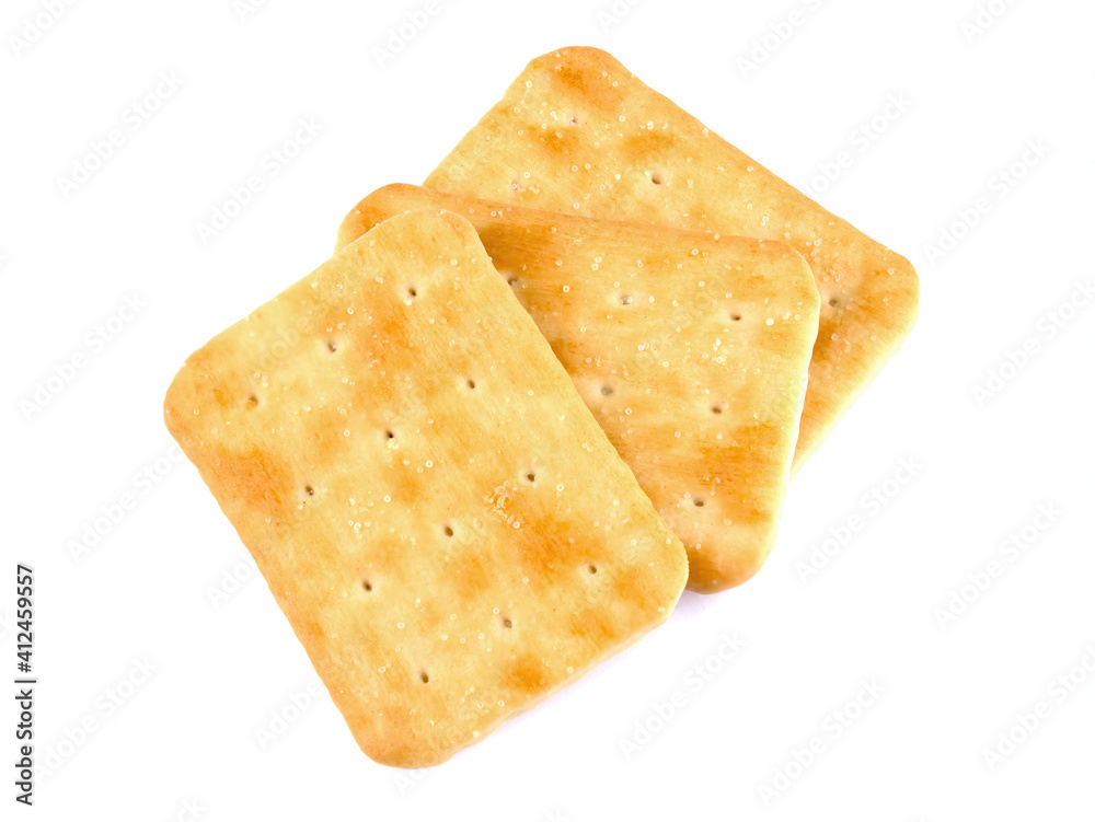 Crispy cracker isolated on white background Crispy cracker isolated on white background