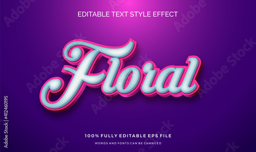 cute text style effect. Editable change fonts. vector file