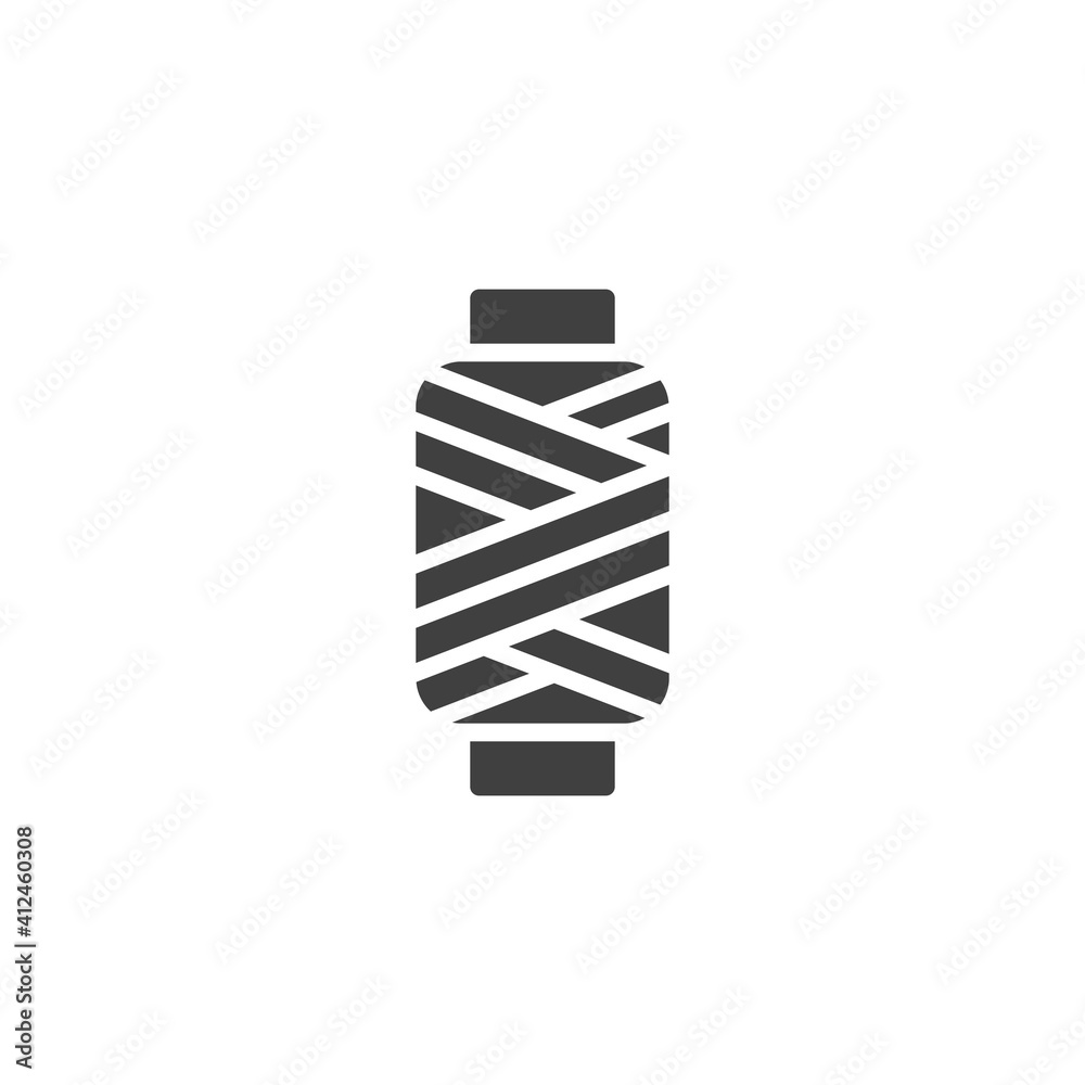 Sewing thread spool vector icon. filled flat sign for mobile concept and web design. Sewing thread glyph icon. Symbol, logo illustration. Vector graphics Sewing thread spool vector icon. filled flat sign for mobile concept and web design. Sewing thread glyph icon. Symbol, logo illustration. Vector graphics