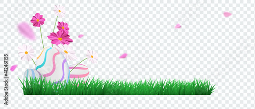 Happy Easter background. shine decorated eggs